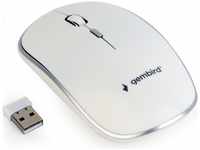 Gembird MUSW-4B-01-W, GEMBIRD Maus MUSW-4B-01, weiß, kabellos, USB-Nano-Empfänger