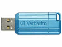 Verbatim USB-Flash-Laufwerk, USB 2.0, 64 GB, PinStripe, Store N Go, blau, 49961, USB