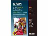Epson Value Glossy Photo Paper, C13S400038, Fotopapier, glänzend, weiß, 10x15cm,