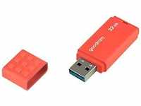Goodram USB-Stick, USB 3.0, 32GB, UME3, orange, UME3-0320O0R11, USB A, mit Abdeckung