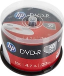 HP DVD-R, DME00025-3, 69316, 4,7 GB, 16x, Spindel, 50er-Pack, nicht bedruckbar, 12