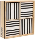 KAPLA B100NB, KAPLA 100er Kasten, Set aus 100 Holzpl&auml;ttchen in Schwarz & Wei&szlig;