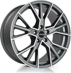 Avus Racing AF18 matt anthracite polished 10.5x22 ET43 - LK5/112 ML66.7 Alufelge grau