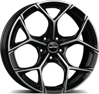 GMP Ultrivity X black glossy 9x21 ET28 - LK5/130 ML66.5 Alufelge schwarz