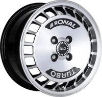 Ronal R10 Turbo schwarz-frontkopiert 7x15 ET28 - LK4/100 ML68 Alufelge schwarz