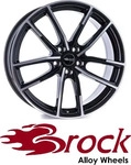 Brock B38 schwarz lackiert 8x20 ET50 - LK5/114.3 ML72.6 Alufelge schwarz