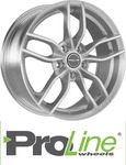 Proline ZX100 arctic silver 8x20 ET30 - LK5/112 ML66.5 Alufelge silber