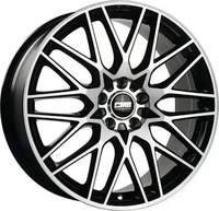 CMS C25 complete matt black 8x19 ET38 - LK5/112 ML66.5 Alufelge schwarz