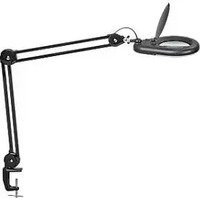 Jakob LED-Lupenleuchte Glaslinse 127mm 5Zoll Tischklemme schwarz Abdeckung,runder