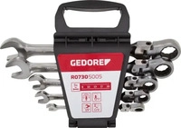 GEDORE 3300890, GEDORE red Maul Gelenk-Ringratschenmaulschl&uuml;ssel-Satz - 5-teilig