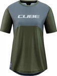 Cube 11977-M, Cube Vertex TM Damen Fahrrad Trikot kurz olive gr&uuml;n/grau 2026 M (38)