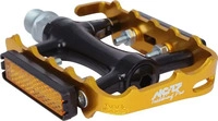NC-17 7163, NC-17 Trekking Pro Flat Fahrrad Pedal schwarz/gold Unisex