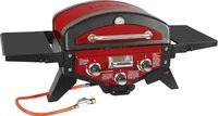 El Fuego AY5262, El Fuego Gasgrill "Medison" rot, 2 Brenner, Tischgrill, BBQ,...