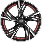 MAM WHEELS MAM RS5 black front polished red inside 7.0Jx16 5x100 ET38