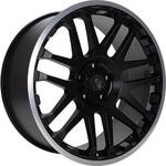 ETABETA COMBAT Black matt lip polished 8.0Jx18 6x139 ET28