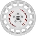OZ RALLY RACING race white + red lettering 8.0Jx17 5x98 ET35