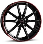 BORBET DESIGN LX black glossy rim red 8.0Jx18 5x112 ET44