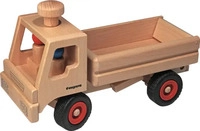 FAGUS LKW-Kipper mit Anh&auml;ngerkupplung und 2 Spielfiguren, ab 3 Jahre