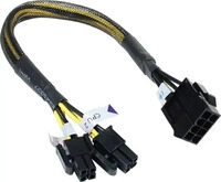 OEM AK-CB8-8-EXT, OEM Kabel Netzteilverl&auml;ngerung 8 PIN 12V - 30 cm (EPS) 4+4 PIN