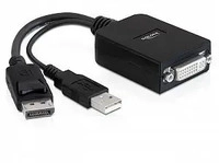 DeLock 61855, Delock Adapter Displayport Stecker > DVI-I 24+5 Buchse Aktiv