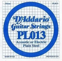 Daddario PL013 Einzelsaite 013 (H2) f&uuml;r Akustik od. Elektrik Gitarre