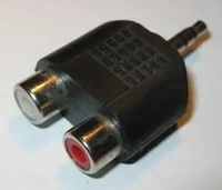 Audio Diverse Adapter 3,5 Stereo Klinkenstecker / 2 x Cinch kupplung
