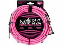 Ernie Ball Instrumentenkabel Gewebe 3 m, gerade / gewinkelt, neon pink