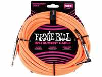 Ernie Ball Instrumentenkabel Gewebe 3 m, gerade / gewinkelt, neon orange