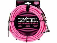 Ernie Ball Instrumentenkabel Gewebe 5,49 m, gerade / gewinkelt, neonpink
