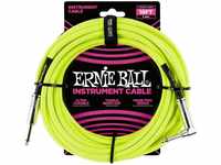 Ernie Ball Instrumentenkabel Gewebe 5,49 m, gerade / gewinkelt, neongelb