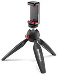 Manfrotto PIXI Mini-Stativ mit Smartphone-Klemme schwarz