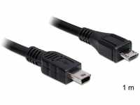DeLock 83177, Delock USB 2.0 micro-B m. > USB mini m. 1m, Delock - USB-Kabel -