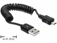 DeLock 83162, Delock Spiralkabel USB 2.0-A m. > USB micro-B m., Delock - USB-Kabel -