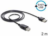 DeLock 83371, Delock EASY-USB 2.0 Typ-A m. > USB 2.0 Typ-A w. 2m, Delock EASY-USB -
