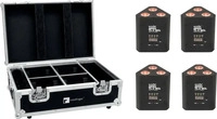 EUROLITE Set 4x AKKU TL-3 QCL RGB+UV Trusslight + Case mit Ladefunktion
