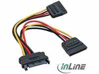 InLine 29683, InLine SATA Strom-Y-Kabel - SATA Buchse an 2x SATA Stecker - 0,15m