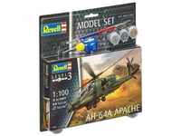 Revell 64985, Revell Modellbausatz mit Basiszubehör, AH-64A Apache, 56 Teile,...