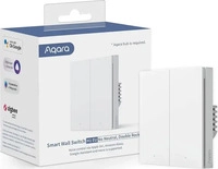 Aqara WS-EUK04, Aqara Smart Wall Switch H1 EU - Doppelschalter mit Neutralleiter,