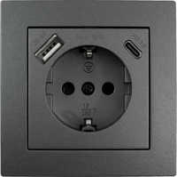 McPower 1535384, McPower Schutzkontakt-Steckdose, Flair, Quickcharge...