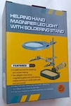 goobay 51226, goobay Dritte Hand mit Echtglas Lupe, LED Beleuchtung und