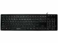 Logilink Tastatur mit RGB Hintergrundbeleuchtung, schwarz, DE-Layout