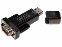 DIGITUS USB - RS232 Konverter / Adapter mit USB Verlängerung, FTDI Chipsatz