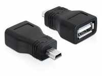 Delock USB 2.0 Adapter, A Buchse - mini B Stecker, schwarz