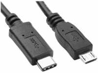 goobay USB 2.0 Kabel, C Stecker - Micro-B 2.0 Stecker, schwarz