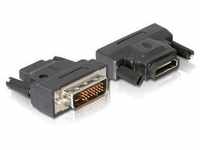 Delock Adapter HDMI A-Buchse - DVI-D (24+1) Stecker mit Aktivitäts-LED