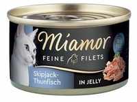 6 x100g Feine Filets, Skipjack Thunfisch in Jelly Miamor Katzenfutter nass