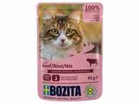 12x85g Rind Bozita Häppchen in Soße Pouch Katzenfutter nass