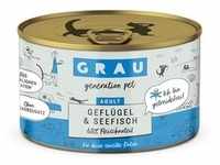 GRAU Adult Getreidefrei 6 x 200 g - Geflügel & Seefisch
