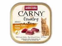 32x 100g animonda Carny Country Adult Huhn, Ente + Gans Katzenfutter nass