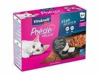 6x 85g Poésie Pouch Fisch-Mix (2 Sorten) Vitakraft Nassfutter für Katzen